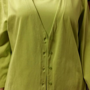 Ralsey yellowish green blouse set, Size M